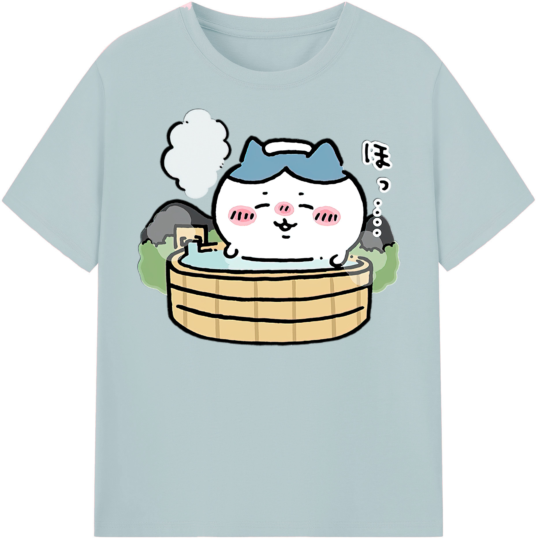 （画像用） ちいかわ ハチワレ Chii-kawa hachiware 綿100％半袖Tシャツ（フロントプリント）